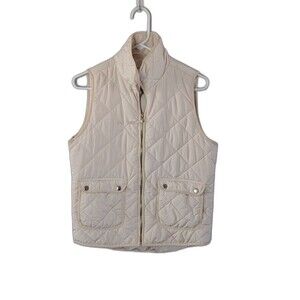 Thread & Supply Denver Vest Lightweight Quilted Puffer Cream Size M